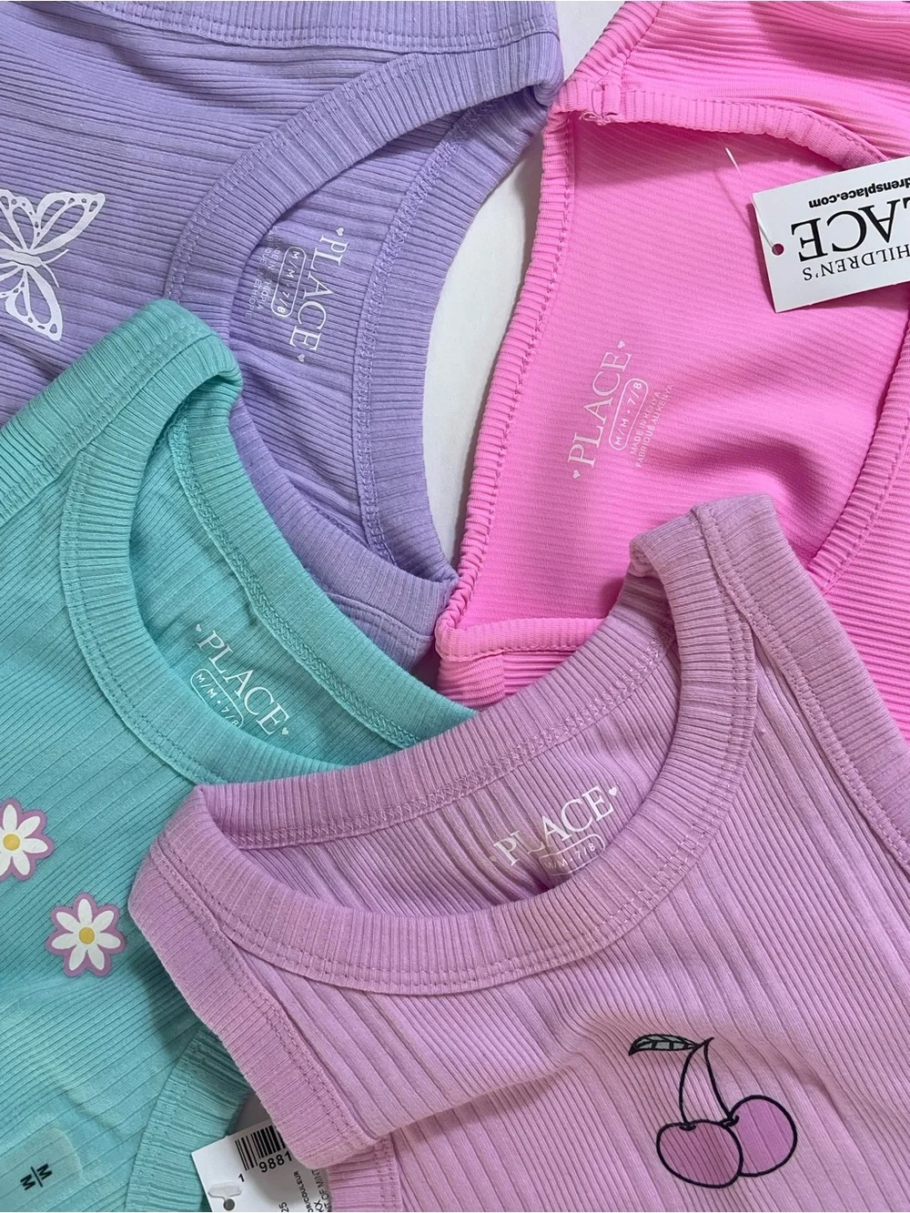 BUNDLE The children’s place girls’ Graphic Ribbed Tank Top and Ribbed Tee NWT